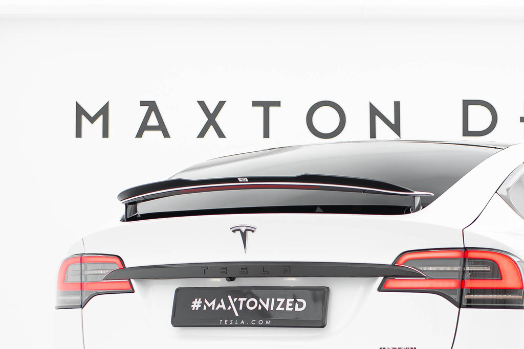 Maxton Design Spoiler CAP V.1 passend für TESLA MODEL X schwarz Hochglanz