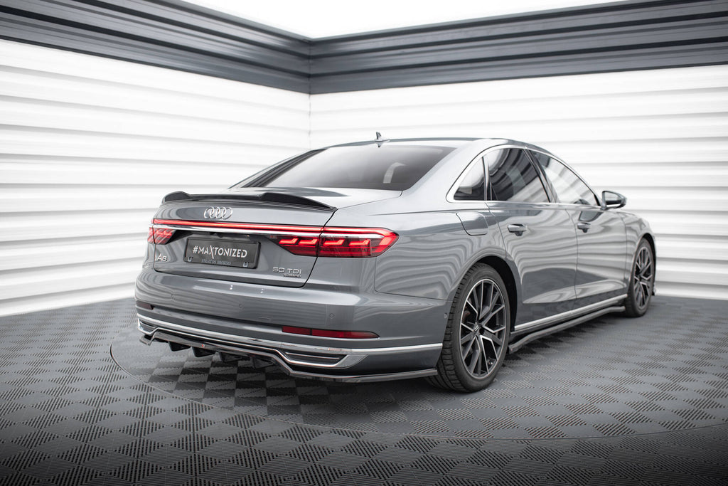 Maxton Design Street+ Mittlerer Diffusor RACE passend für Audi A8 D5 schwarz Hochglanz