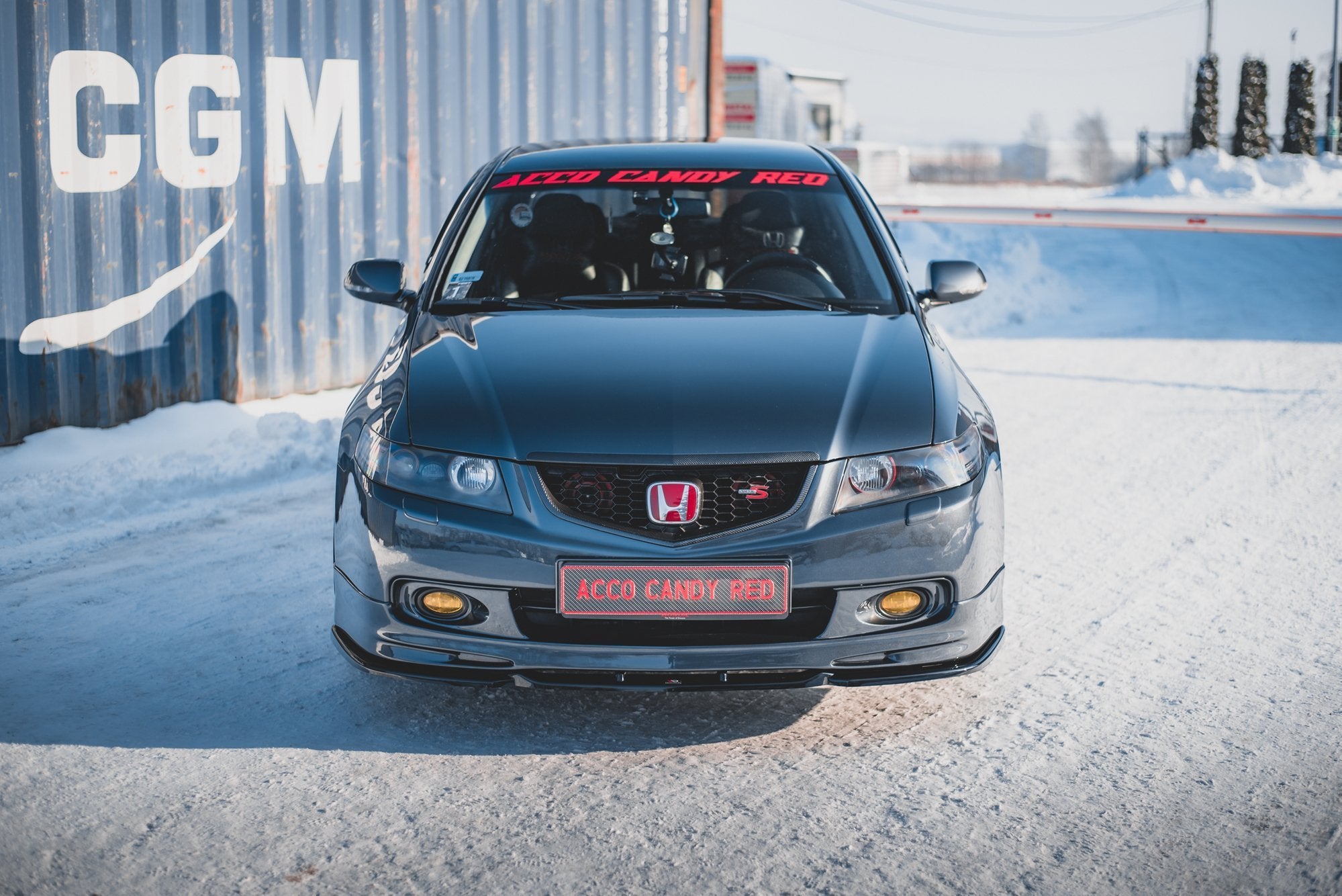 Maxton Design Front Ansatz V.3 für Honda Accord Mk7 Type-S schwarz matt