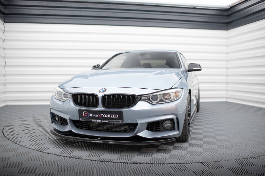 Maxton Design HYBRID Street+ Spoilerlippe Front Ansatz passend für BMW 4er Coupe / Gran Coupe / Cabrio M-Paket F32 / F36 / F33