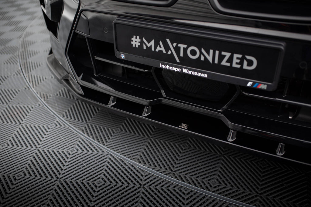 Maxton Design Street+ Spoilerlippe Front Ansatz V.2 passend für BMW X5 M F95 Facelift schwarz Hochglanz
