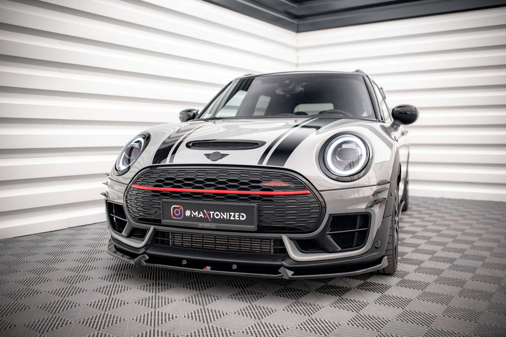 Maxton Design Street+ Spoilerlippe Front Ansatz V.4 passend für Mini Cooper Clubman John Cooper Works F54 Facelift schwarz Hochglanz