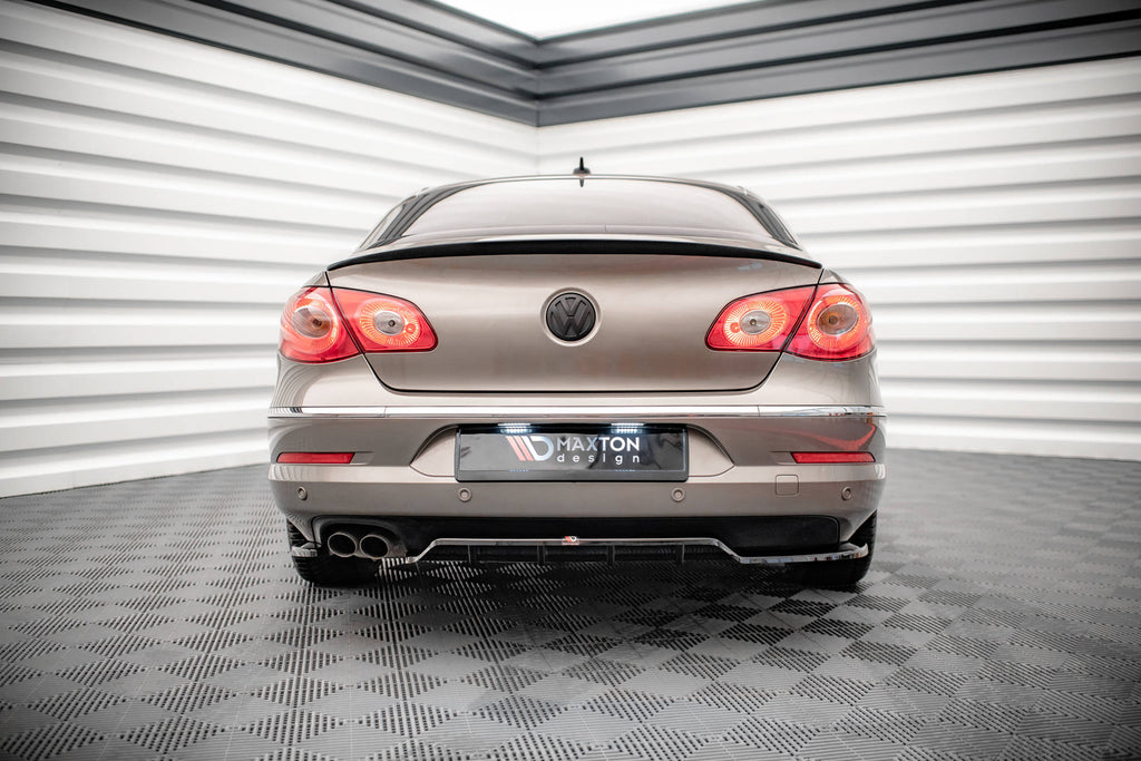 Maxton Design Street+ Mittlerer Diffusor RACE passend für VW Passat CC schwarz Hochglanz
