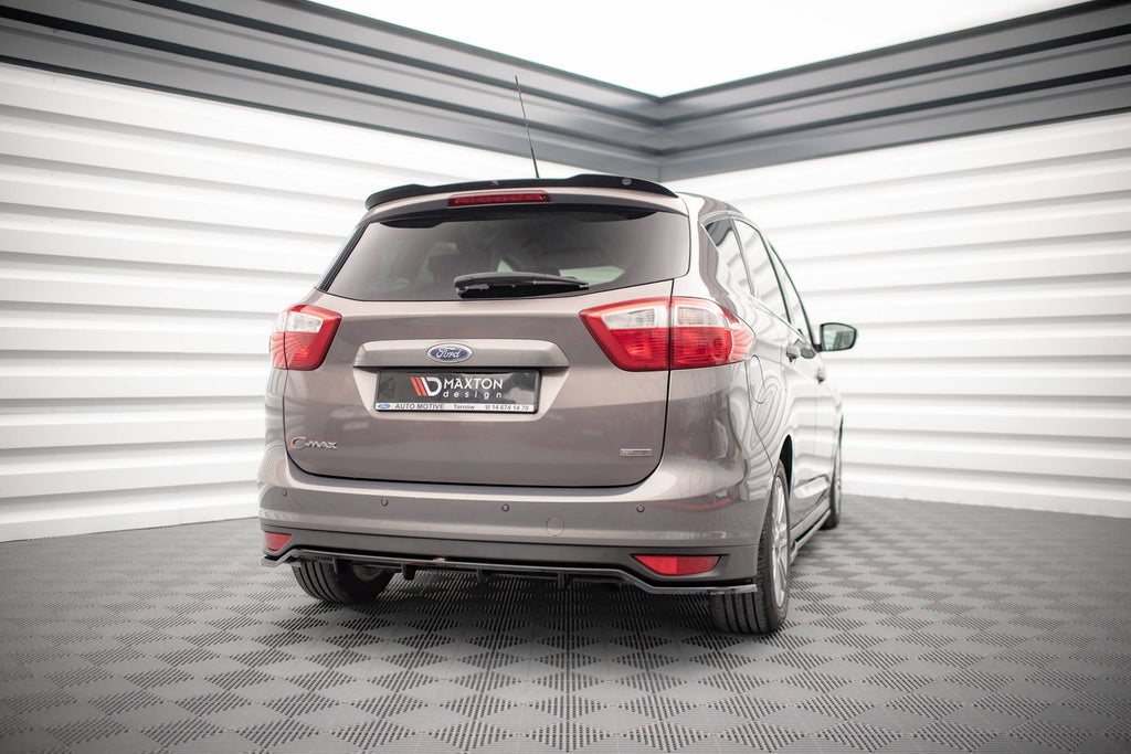 Maxton Design Street+ Mittlerer Diffusor RACE passend für Ford C-Max Mk2 schwarz Hochglanz