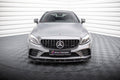 Maxton Design Street+ Spoilerlippe Front Ansatz V.2 passend für Mercedes-AMG C43 Coupe / Cabrio / Limousine / Kombi C205 / A205 / W205 / S205 Facelift schwarz Hochglanz