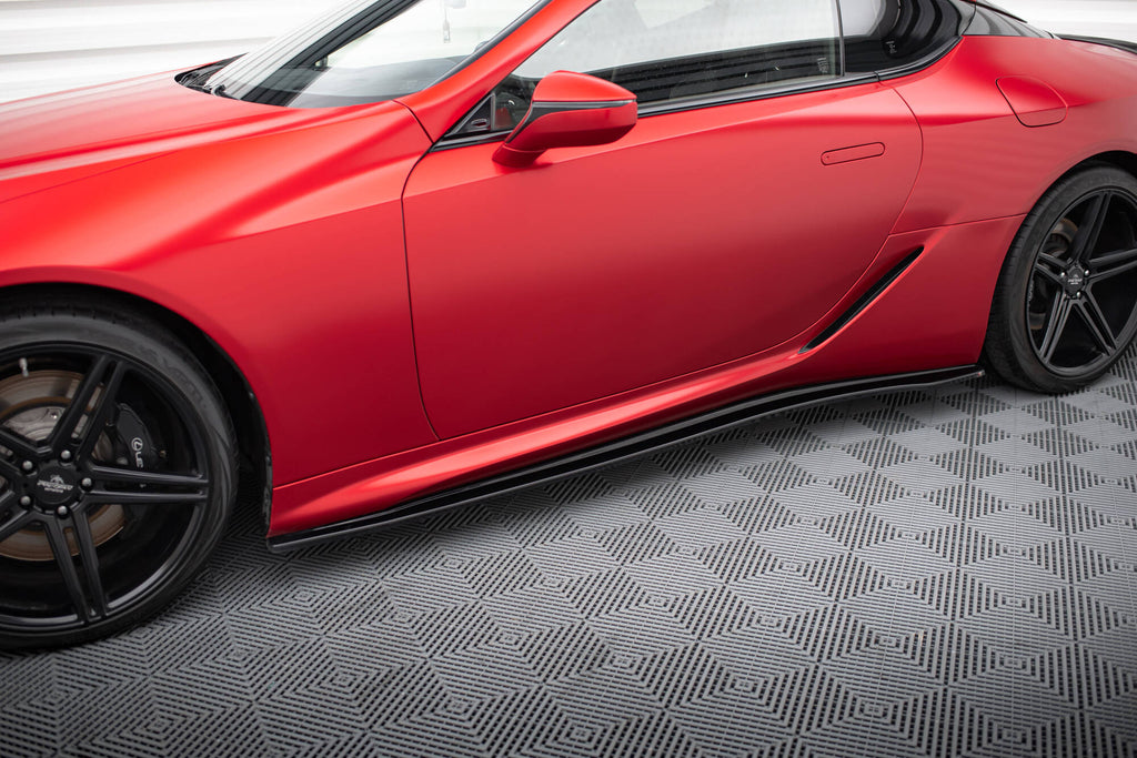 Maxton Design Street+ Seitenschweller Leisten passend für Lexus LC 500 schwarz Hochglanz