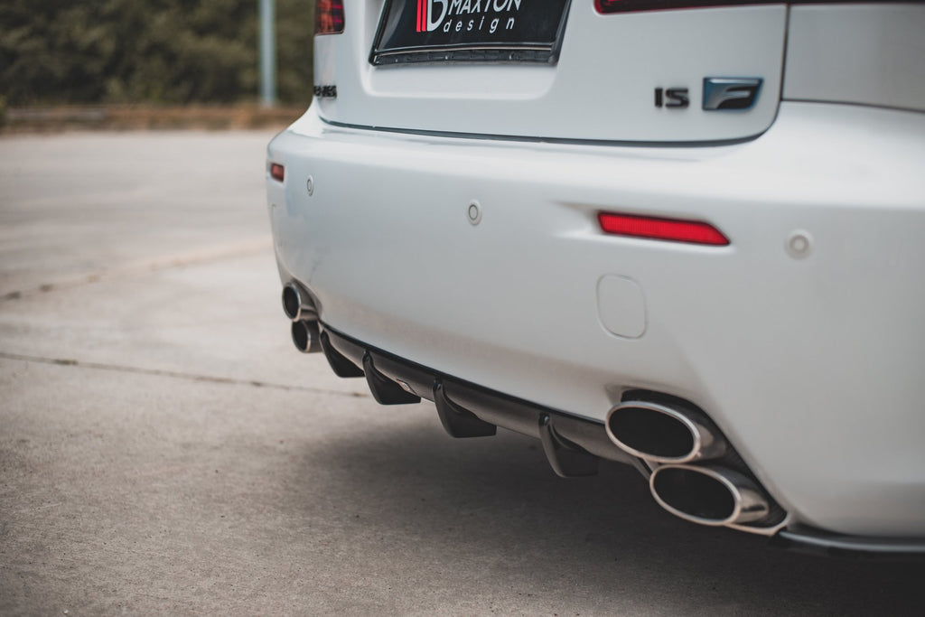 Maxton Design Diffusor Heck Ansatz passend für Lexus IS F Mk2 schwarz Hochglanz