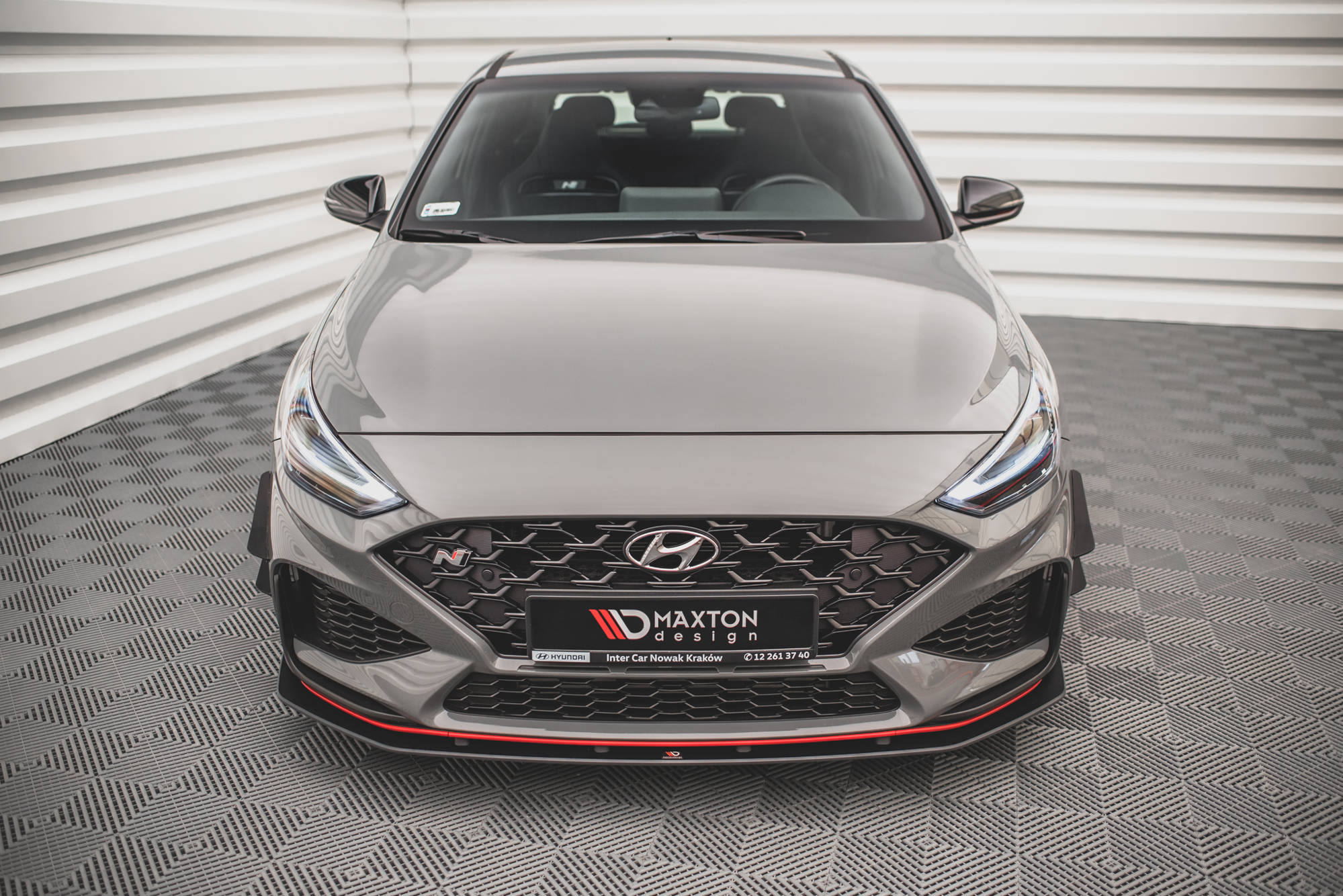 Maxton Design Stoßstangen Flaps Wings vorne Canards passend für Hyundai I30 N / I30 N-Line Hatchback/Fastback Mk3 Facelift