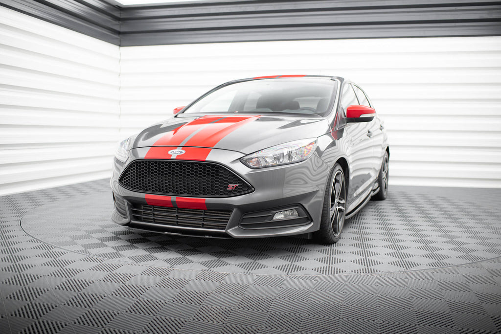 Maxton Design Sport Street+ Spoilerlippe Front Ansatz V.3 passend für Ford Focus ST Mk3 FL