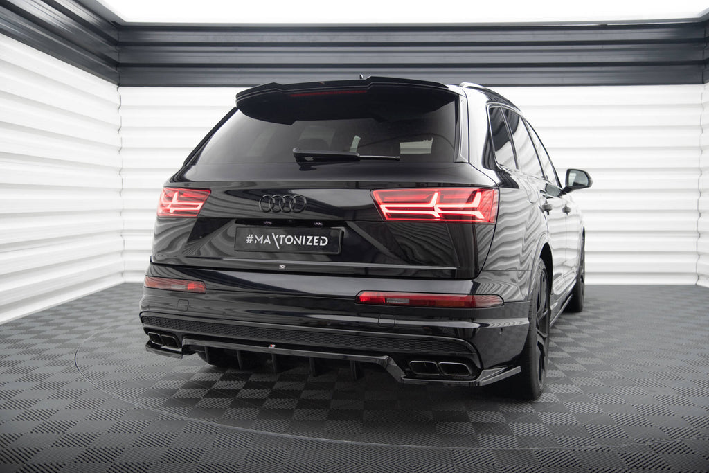 Maxton Design Street+ Mittlerer Diffusor RACE passend für Audi SQ7 / Q7 S-Line Mk2 schwarz Hochglanz
