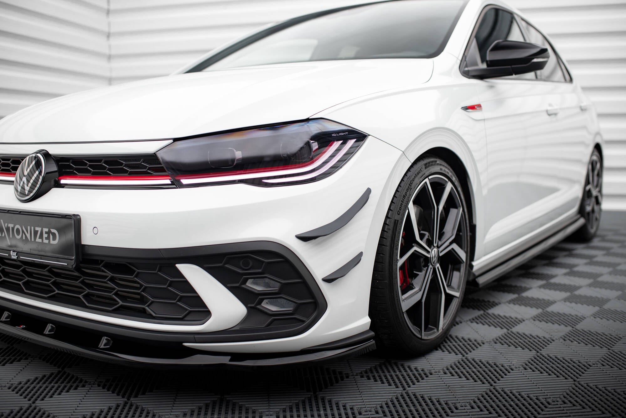 Maxton Design Stoßstangen Flaps Wings vorne Canards passend für VW Polo GTI Mk6 Facelift
