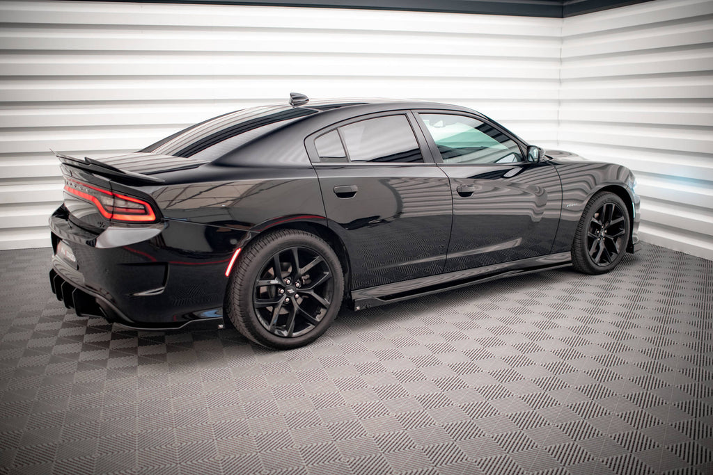 Maxton Design Street+ Seitenschweller Leisten passend für Dodge Charger SRT Mk7 Facelift schwarz Hochglanz