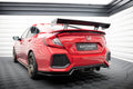 Maxton Design Carbon Spoiler With Internal Brackets Uprights Honda Civic SI Mk10 für Honda Civic Mk10