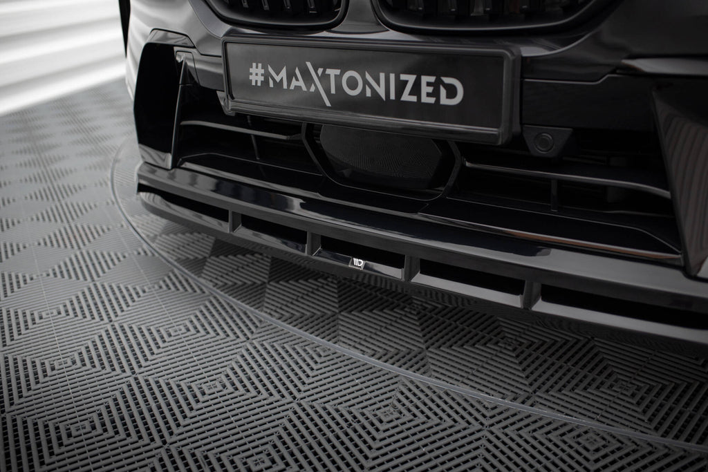 Maxton Design Street+ Spoilerlippe Front Ansatz passend für BMW X7 M-Paket G07 Facelift schwarz Hochglanz