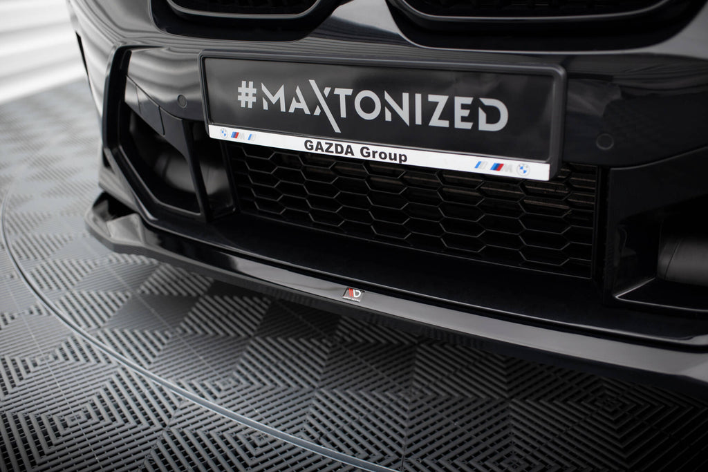 Maxton Design Street+ Spoilerlippe Front Ansatz V.2 passend für BMW X3 M F97 Facelift schwarz Hochglanz