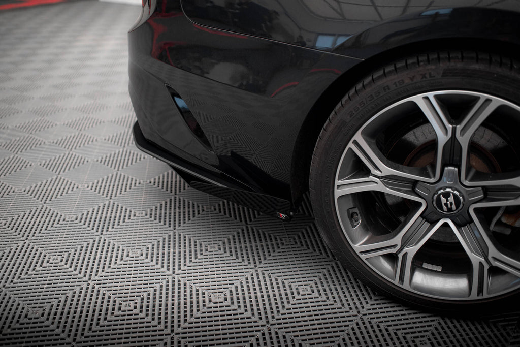 Maxton Design Street Pro Heck Ansatz Flaps Diffusor + Flaps passend für Kia Stinger GT / GT-Line Mk1 schwarz Hochglanz