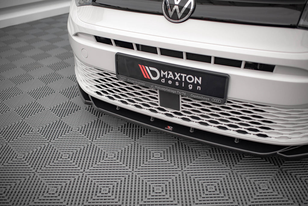 Maxton Design Street+ Spoilerlippe Front Ansatz V.1 passend für VW Caddy Mk5 schwarz Hochglanz