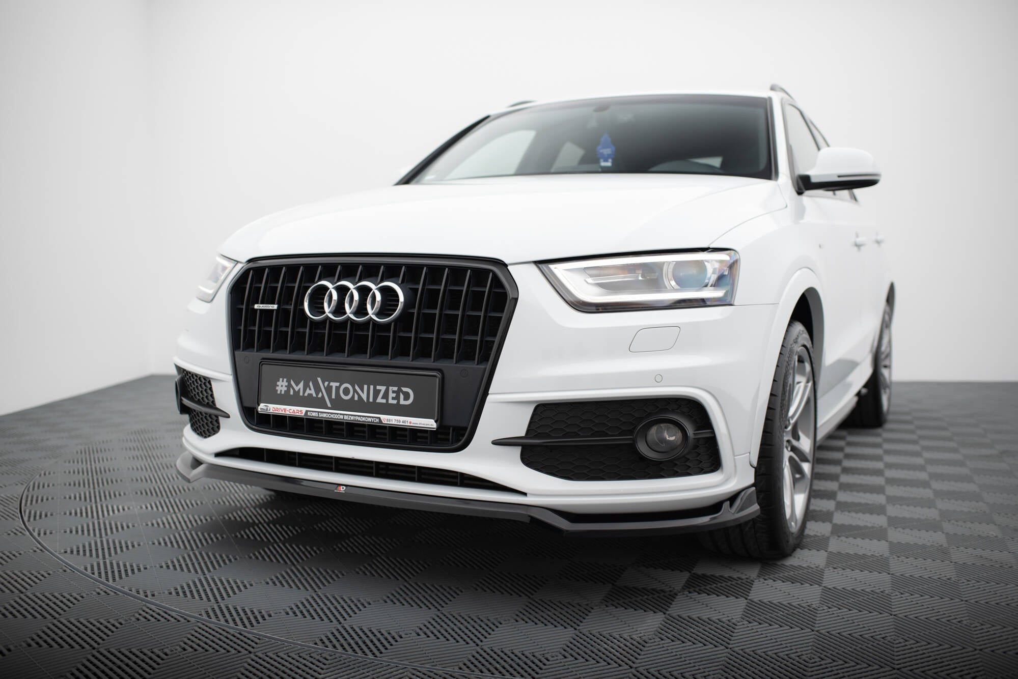 Maxton Design Street+ Spoilerlippe Front Ansatz V.2 passend für Audi Q3 S-line 8U schwarz Hochglanz