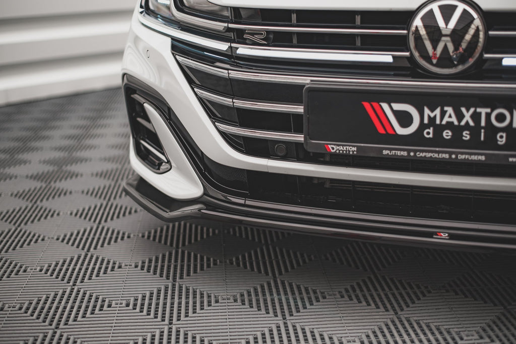 Maxton Design Street+ Spoilerlippe Front Ansatz V.3 passend für VW Arteon R-Line Limousine / Shooting Brake Mk1 Facelift schwarz Hochglanz