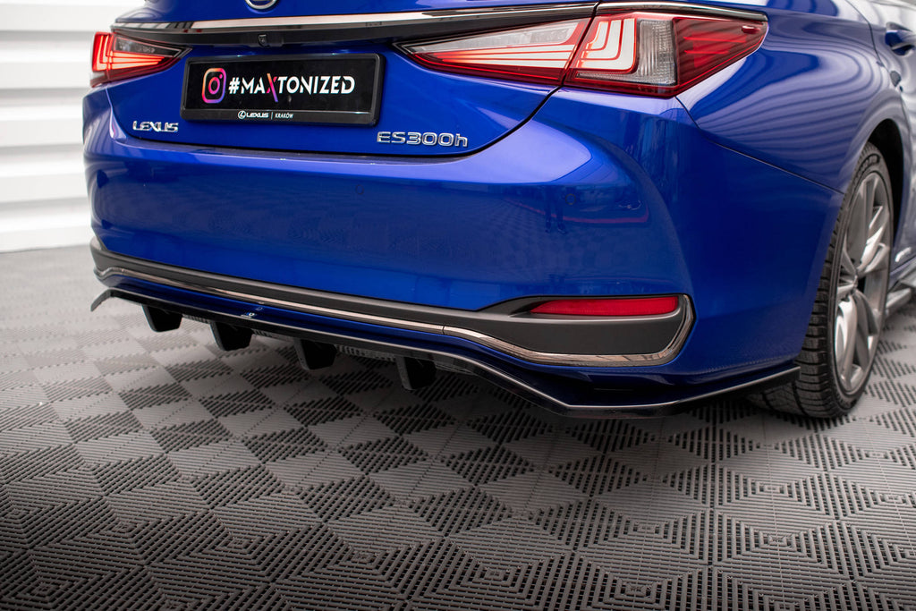 Maxton Design Street+ Mittlerer Diffusor RACE passend für Lexus ES F Sport Mk7 schwarz Hochglanz