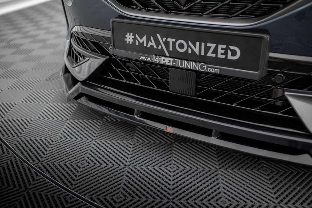 Maxton Design Street+ Spoilerlippe Front Ansatz V.4 passend für Cupra Formentor Mk1 schwarz Hochglanz