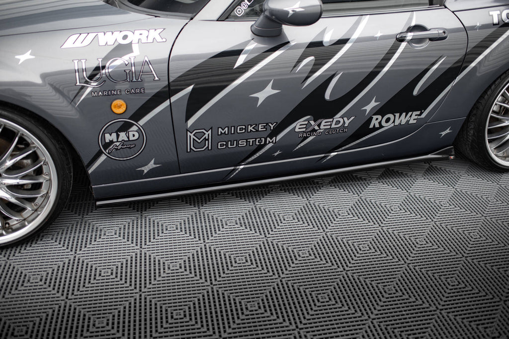 Maxton Design Street+ Seitenschweller Leisten passend für Mazda MX5 NC (Mk3) schwarz Hochglanz