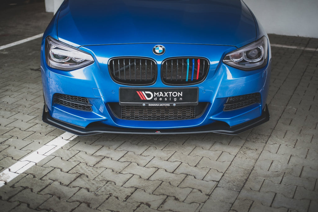 Maxton Design Street Pro Street+ Spoilerlippe Front Ansatz passend für + Flaps passend für BMW M135i F20 schwarz Hochglanz