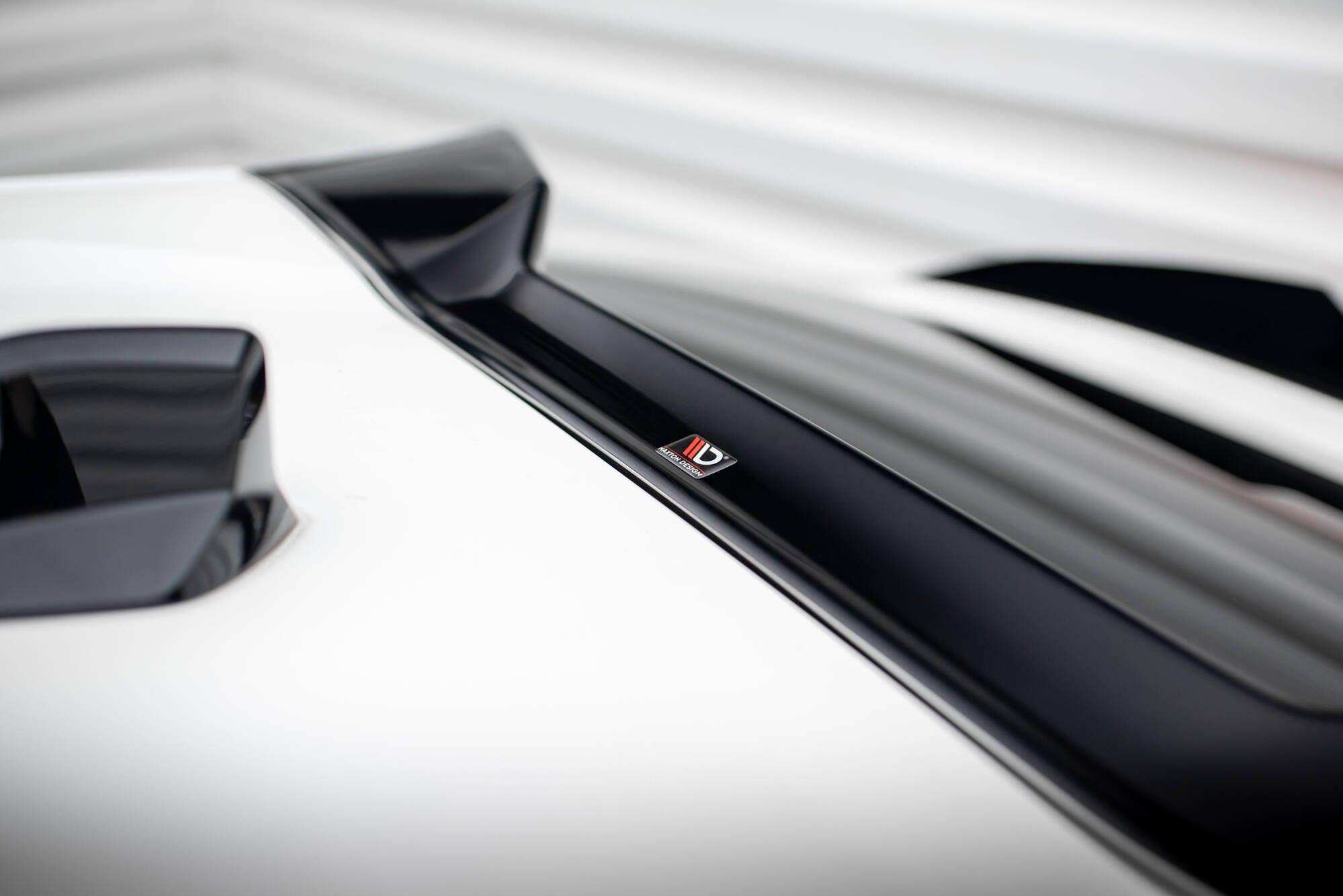 Maxton Design Höher Spoiler CAP 3D passend für Peugeot 408 Mk1 schwarz Hochglanz