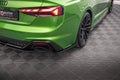 Maxton Design Heck Ansatz Flaps Diffusor passend für Audi RS5 F5 Facelift schwarz Hochglanz