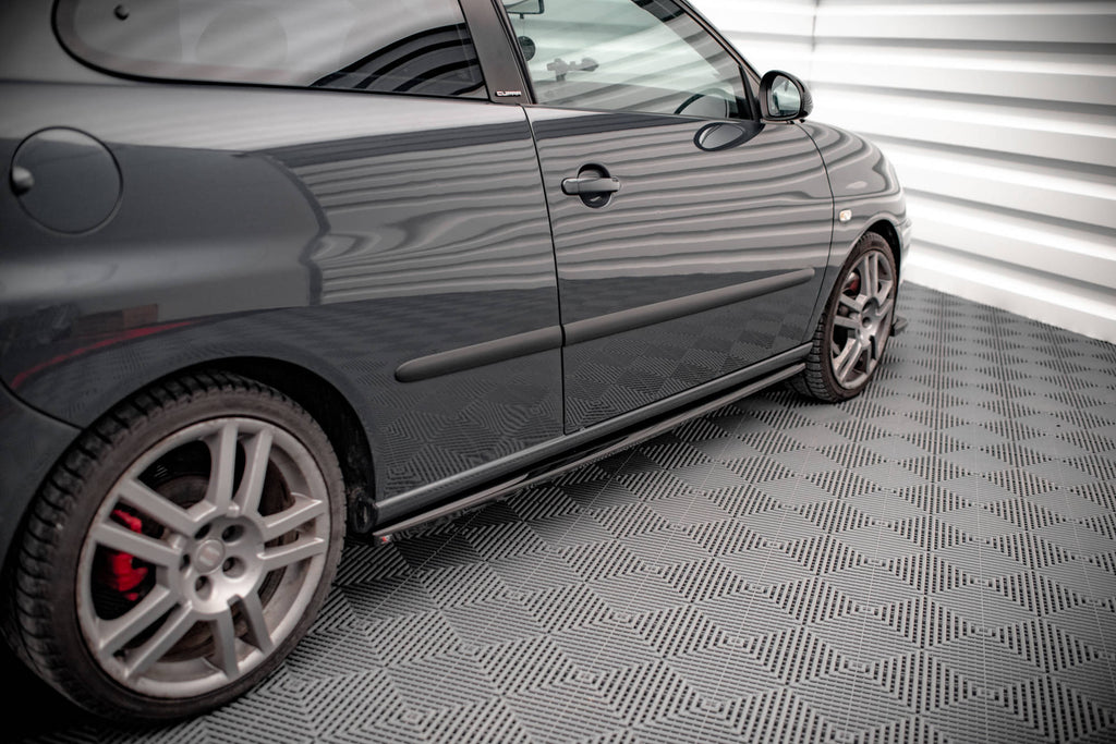 Maxton Design Street+ Seitenschweller Leisten passend für Seat Ibiza Cupra Mk3 schwarz Hochglanz