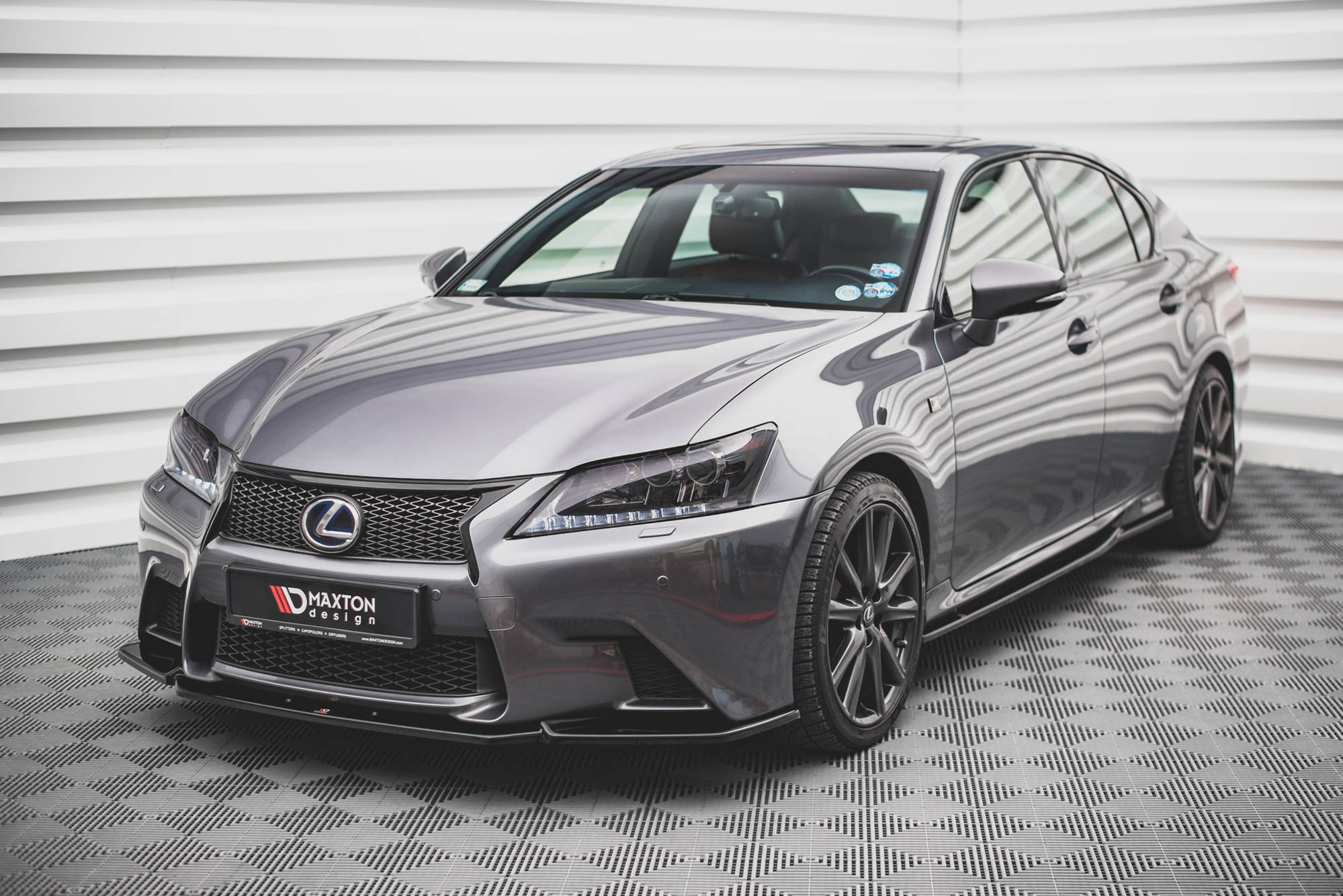 Maxton Design Street+ Spoilerlippe Front Ansatz V.1 passend für Lexus GS F Sport Mk4 (L10) schwarz Hochglanz