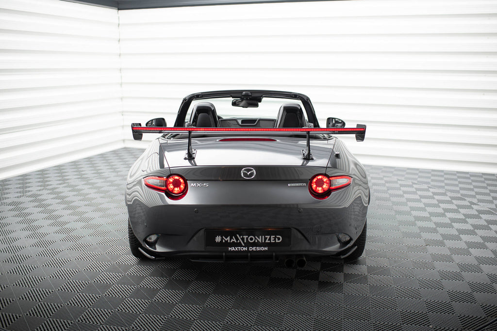Maxton Design Carbon Spoiler With Upper Swan Mounting + LED Mazda MX-5 ND (Mk4) für Mazda MX-5 Mk4 (ND)