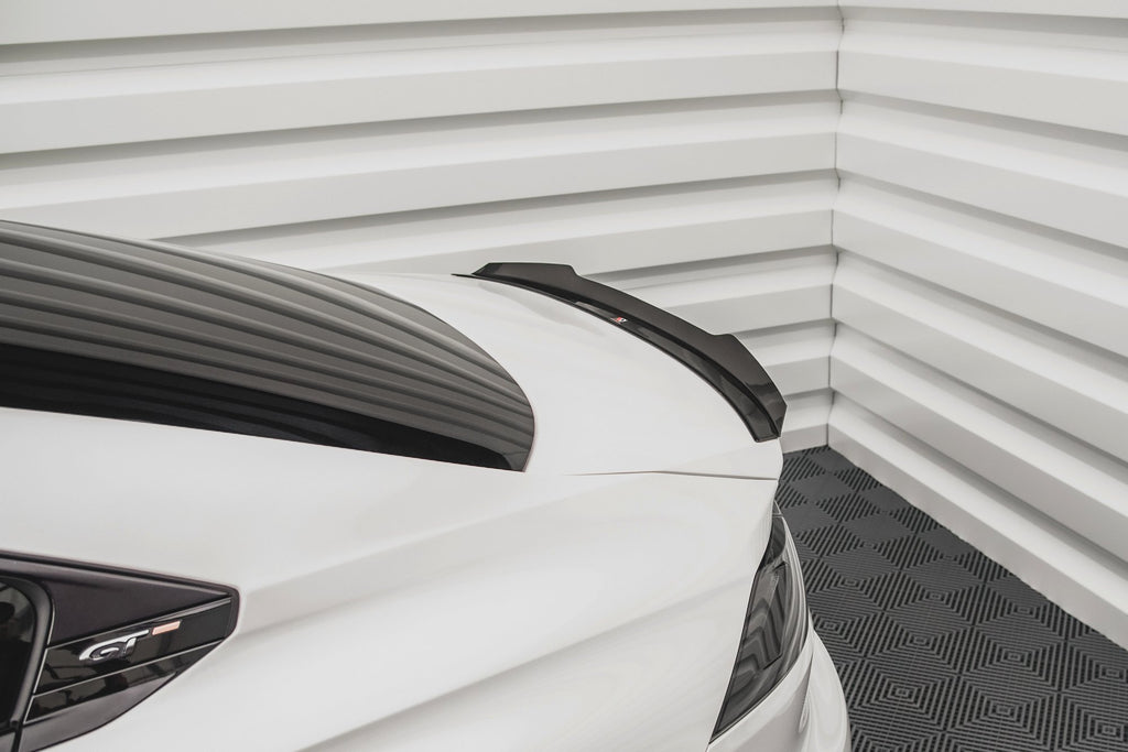 Maxton Design Spoiler CAP passend für Peugeot 508 Limousine Mk2 schwarz Hochglanz