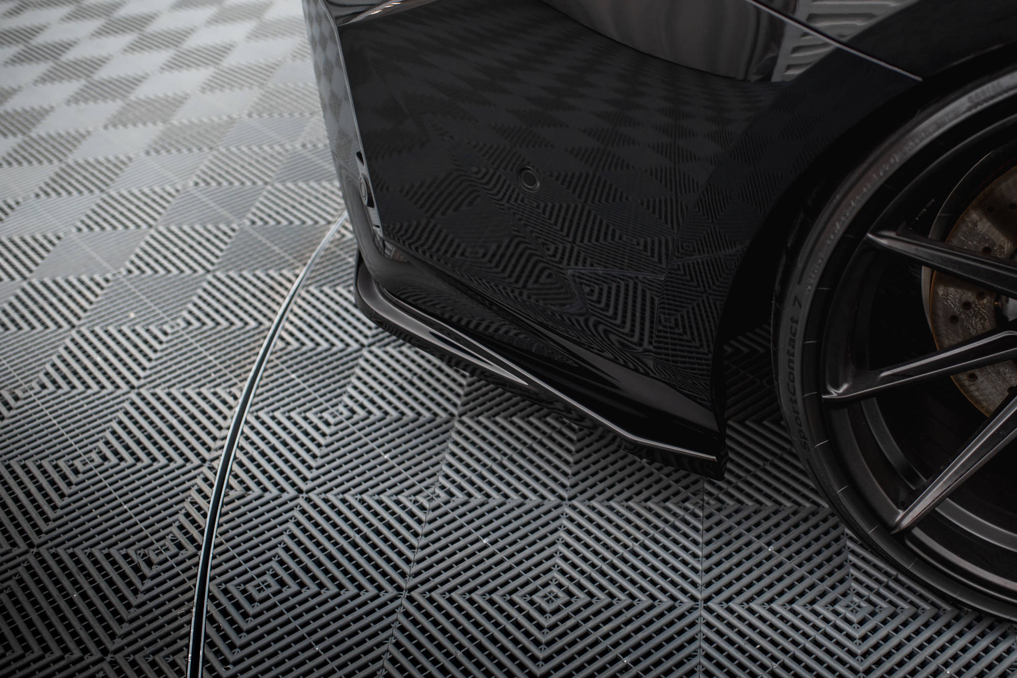 Maxton Design Heck Ansatz Flaps Diffusor V.3 passend für (Für heckansatz v.1) BMW M2 G87 schwarz Hochglanz