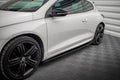 Maxton Design Street+ Seitenschweller Leisten passend für VW Scirocco R Mk3 / Mk3 Facelift schwarz Hochglanz