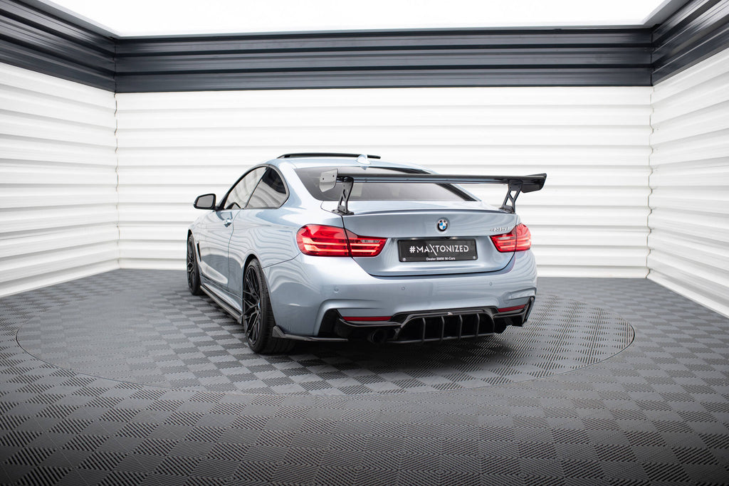 Maxton Design Carbon Spoiler With External Brackets Uprights BMW 4er F32 / 4 F32 M-Paket Coupe für BMW 4er Coupe