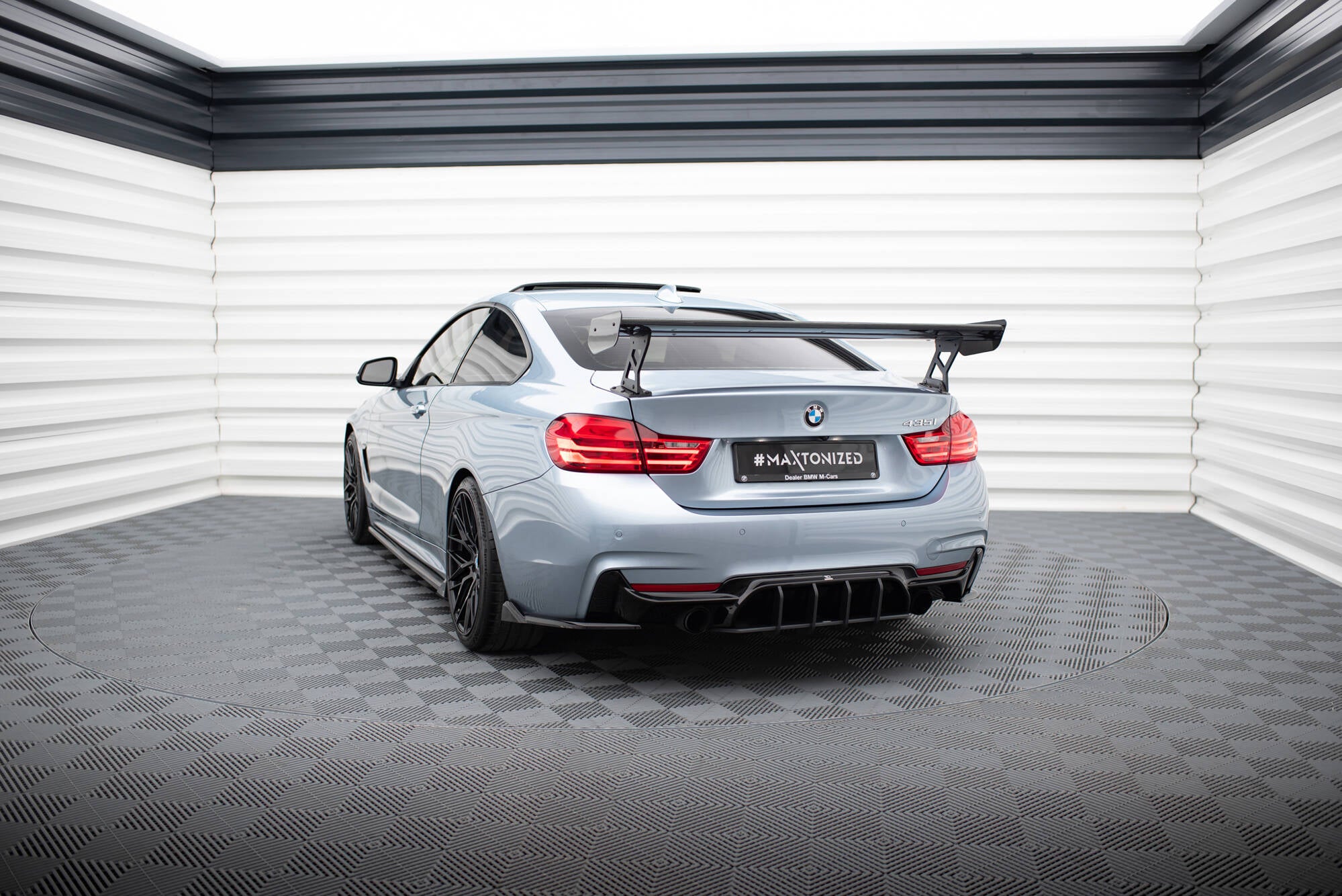 Maxton Design Carbon Spoiler With External Brackets Uprights BMW 4er F32 / 4 F32 M-Paket Coupe für BMW 4er Coupe