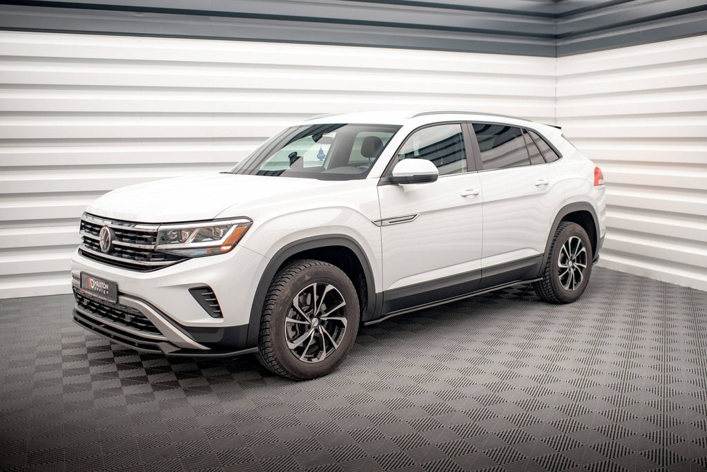 Maxton Design Street+ Seitenschweller Leisten passend für VW Atlas Cross Sport schwarz Hochglanz