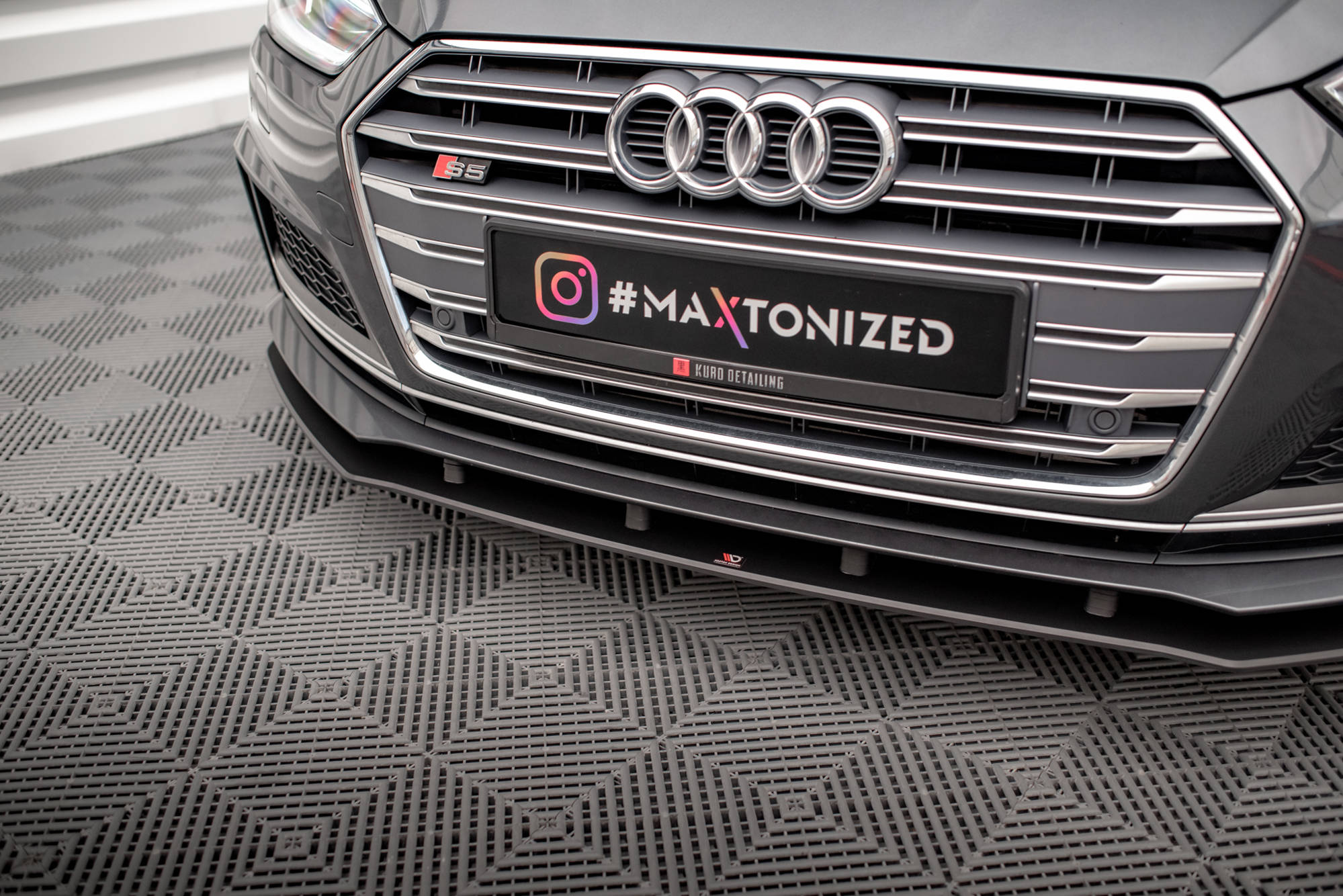 Maxton Design Street Pro Street+ Spoilerlippe Front Ansatz passend für Audi A5 S-Line / S5 Coupe / Sportback F5