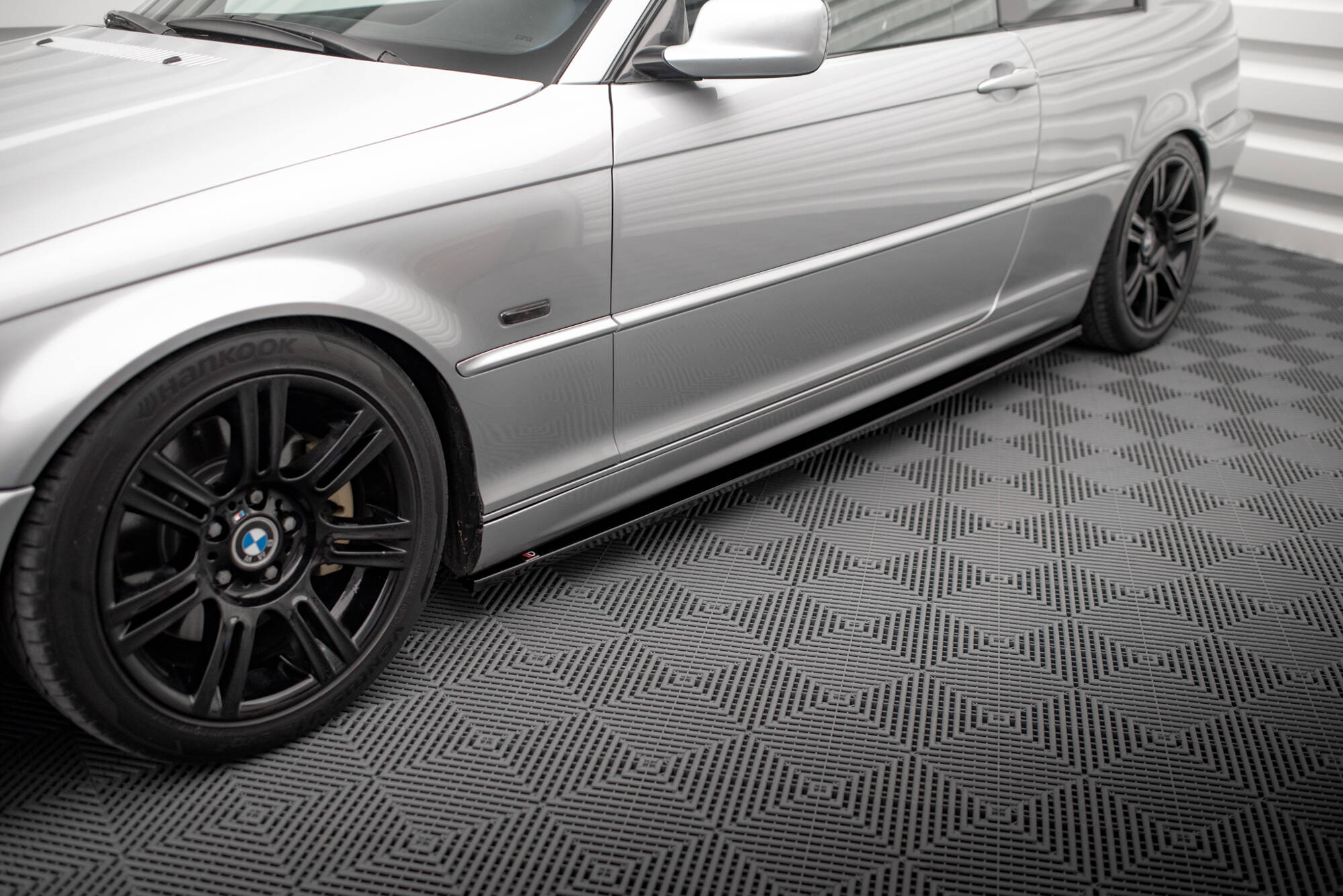 Maxton Design Street+ Seitenschweller Leisten passend für BMW 3er Coupe E46 schwarz Hochglanz