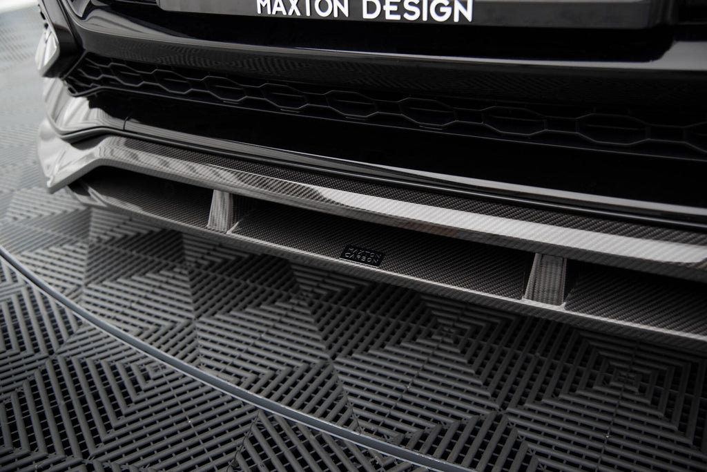 Maxton Design Prepreg Carbon Fiber Street+ Spoilerlippe Front Ansatz passend für Audi RSQ8 Mk1