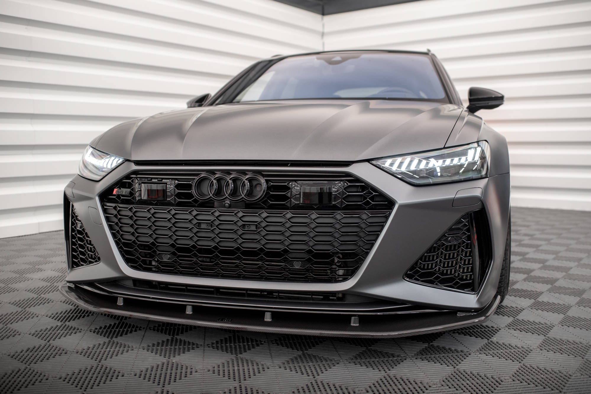 Maxton Design Set of Carbon Fiber Splitters Audi RS6 C8 schwarz matt für Audi