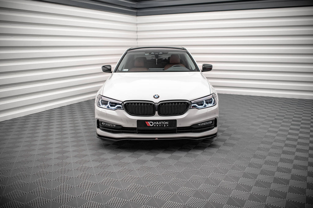 Maxton Design Street+ Spoilerlippe Front Ansatz V.1 passend für BMW 5er G30 / G31 schwarz Hochglanz