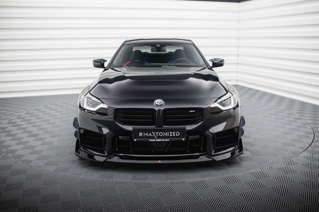 Maxton Design Street+ Spoilerlippe Front Ansatz V.5 passend für BMW M2 G87 schwarz Hochglanz