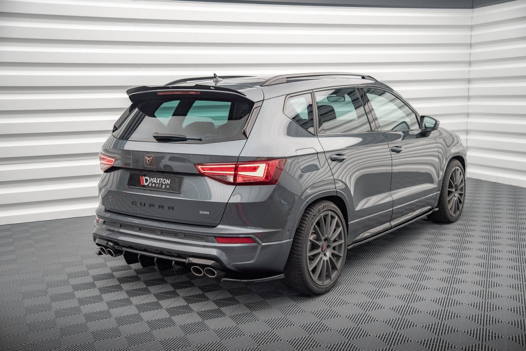 Maxton Design Heck Ansatz Flaps Diffusor passend für Cupra Ateca Mk1 / Mk1 Facelift schwarz Hochglanz