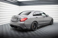 Maxton Design Hintere Seiten Flaps passend für Mercedes-AMG C63 Limousine / Kombi W205 Facelift schwarz Hochglanz
