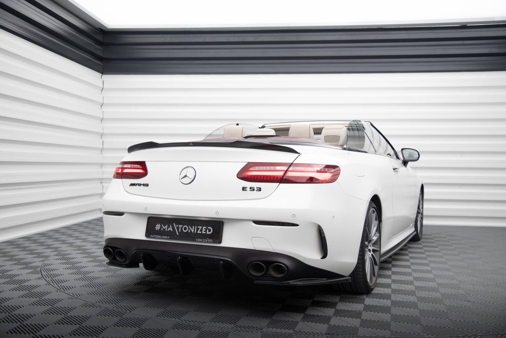 Maxton Design Spoiler CAP passend für Mercedes-Benz E Cabriolet AMG-Line / E53 AMG A238 schwarz Hochglanz