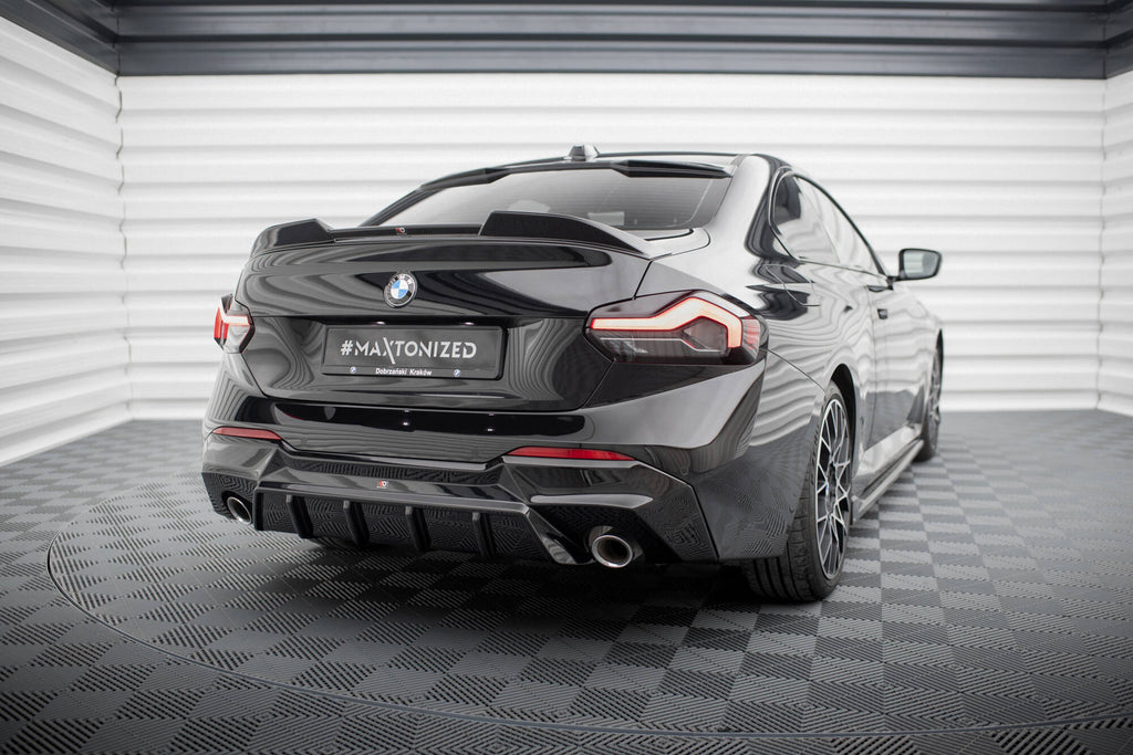 Maxton Design Diffusor Heck Ansatz passend für BMW 2 G42 schwarz Hochglanz