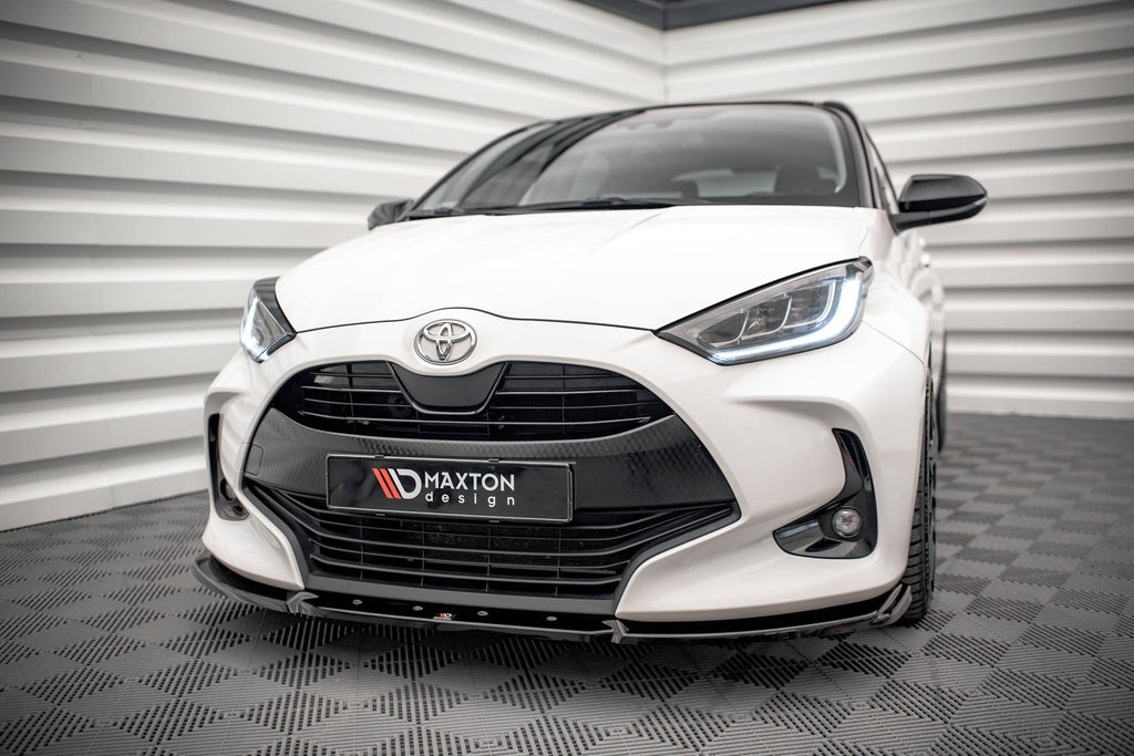 Maxton Design Street+ Spoilerlippe Front Ansatz V.2 passend für Toyota Yaris Mk4 schwarz Hochglanz
