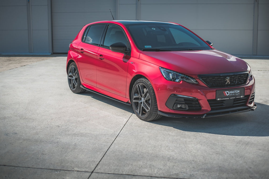 Maxton Design Street+ Seitenschweller Leisten passend für Peugeot 308 GT Mk2 Facelift schwarz Hochglanz